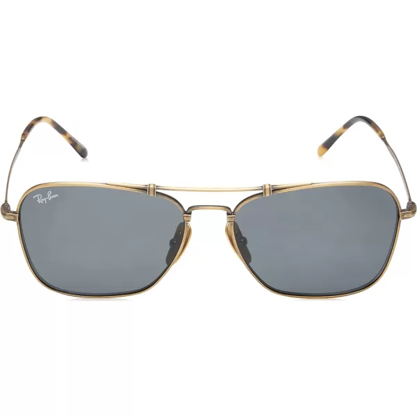 RayBan RB8136 Caravan Titanium Square SunglassesDemi Gloss Antique GoldGrey