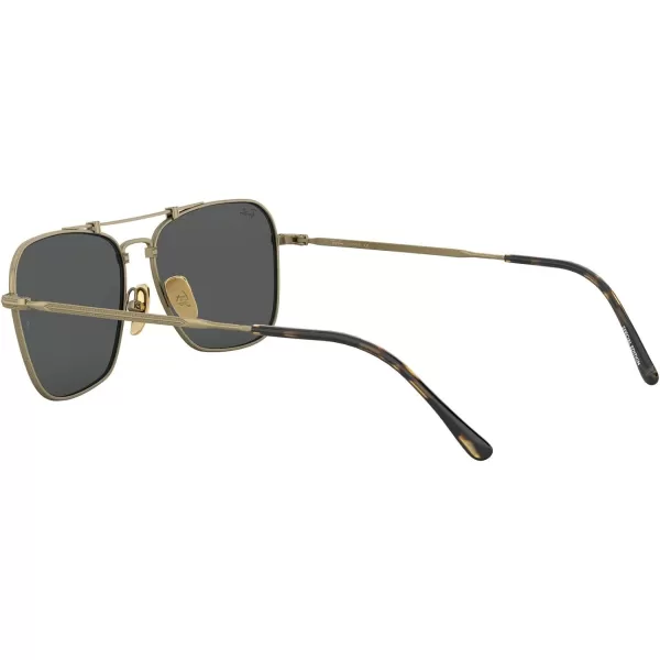 RayBan RB8136 Caravan Titanium Square SunglassesDemi Gloss Antique GoldGrey