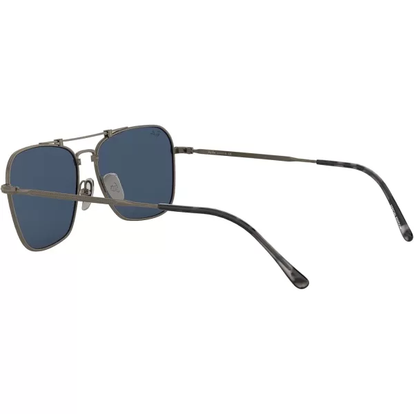 RayBan RB8136 Caravan Titanium Square SunglassesDemi Gloss PewterDark Blue