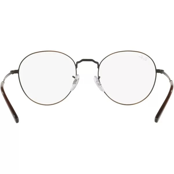 RayBan RX3582v Round Prescription Eyeglass FramesAntique CopperDemo Lens