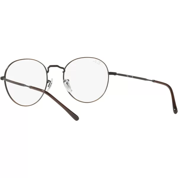 RayBan RX3582v Round Prescription Eyeglass FramesAntique CopperDemo Lens