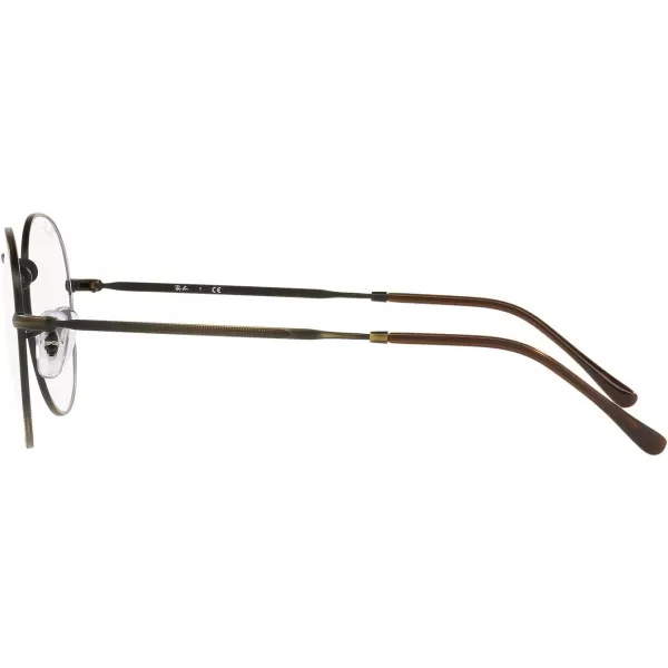 RayBan RX3582v Round Prescription Eyeglass FramesAntique GoldDemo Lens