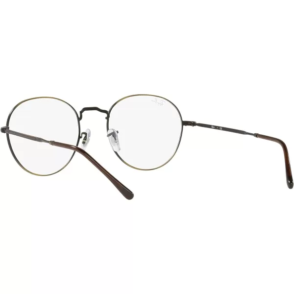 RayBan RX3582v Round Prescription Eyeglass FramesAntique GoldDemo Lens