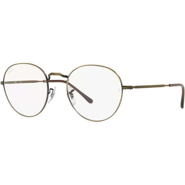 RayBan RX3582v Round Prescription Eyeglass FramesAntique GoldDemo Lens