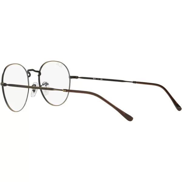 RayBan RX3582v Round Prescription Eyeglass FramesAntique GoldDemo Lens