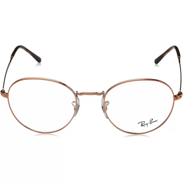 RayBan RX3582v Round Prescription Eyeglass FramesCopperDemo Lens