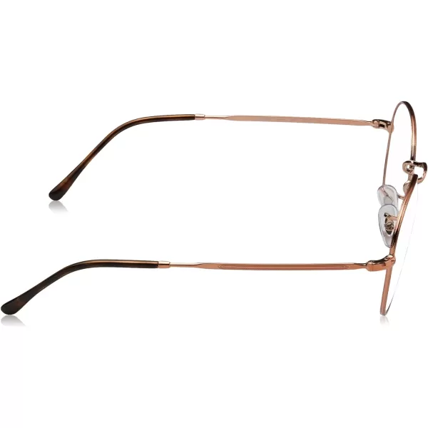 RayBan RX3582v Round Prescription Eyeglass FramesCopperDemo Lens
