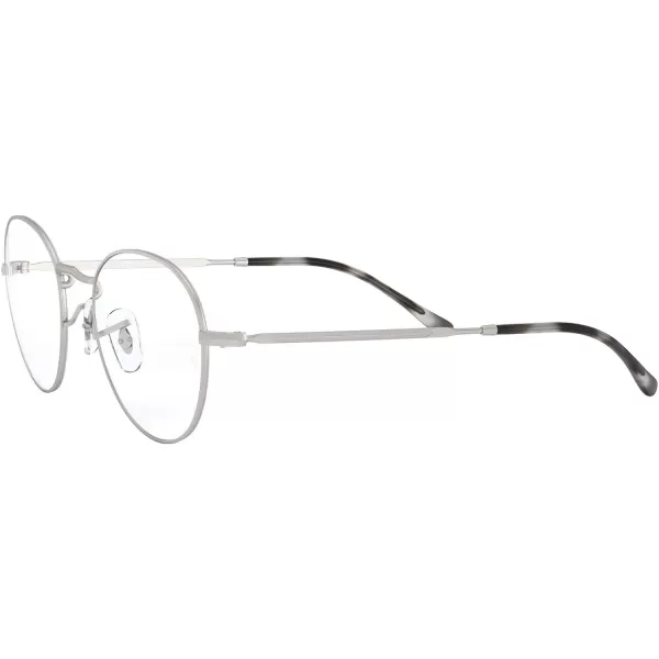 RayBan RX3582v Round Prescription Eyeglass FramesMatte SilverDemo Lens