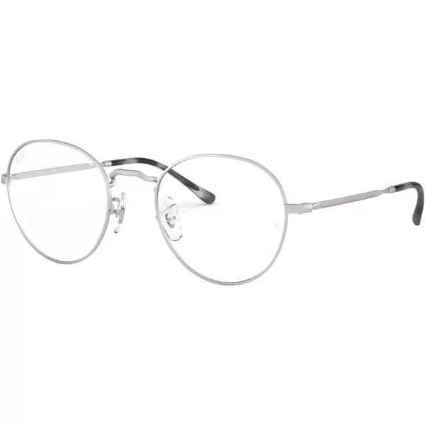 RayBan RX3582v Round Prescription Eyeglass FramesMatte SilverDemo Lens