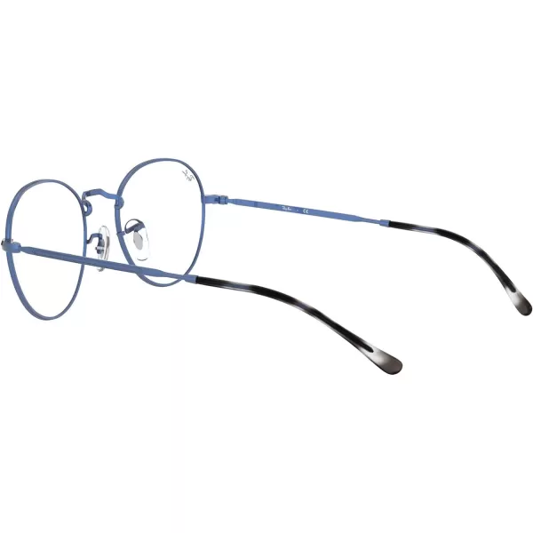 RayBan RX3582v Round Prescription Eyeglass FramesSand Transparent BlueDemo Lens