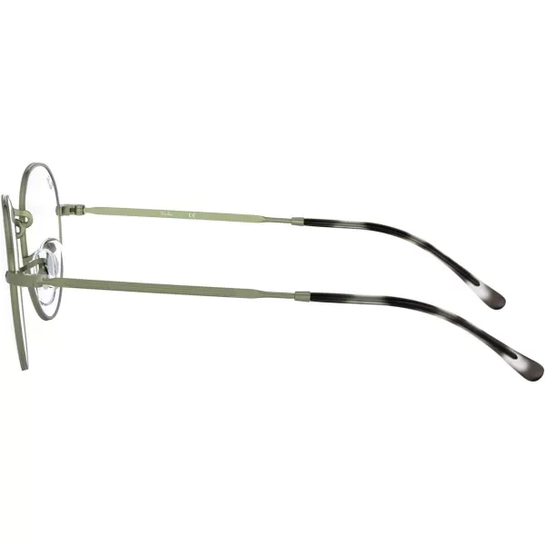 RayBan RX3582v Round Prescription Eyeglass FramesSand Transparent GreenDemo Lens