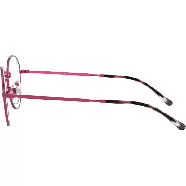 RayBan RX3582v Round Prescription Eyeglass FramesSand Transparent RedDemo Lens