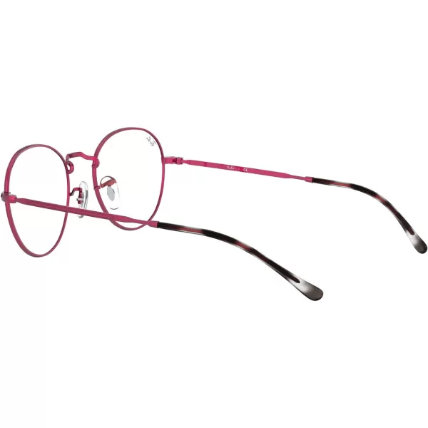 RayBan RX3582v Round Prescription Eyeglass FramesSand Transparent RedDemo Lens