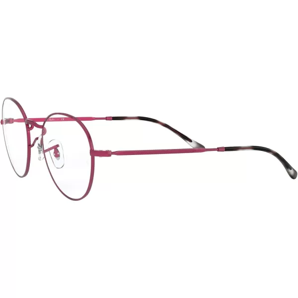 RayBan RX3582v Round Prescription Eyeglass FramesSand Transparent RedDemo Lens