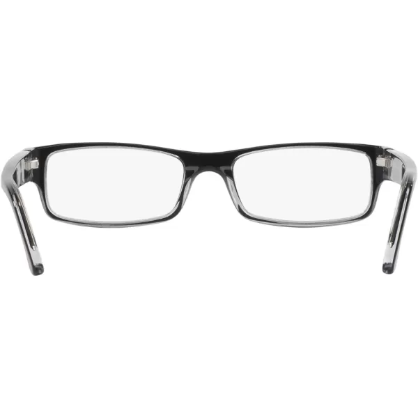 RayBan RX5114 Rectangular Prescription Eyeglass Frames Black On TransparentDemo Lens 54 mm