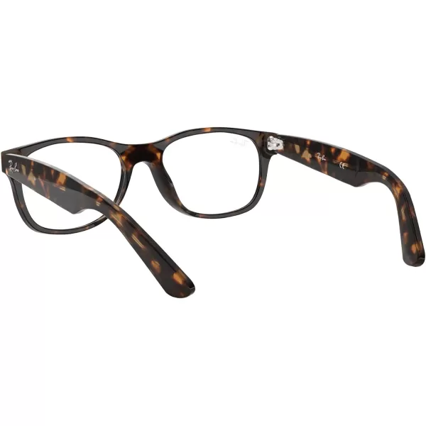 RayBan RX5184 NewWayfarer Square Prescription Eyeglass FramesDark HavanaDemo Lens