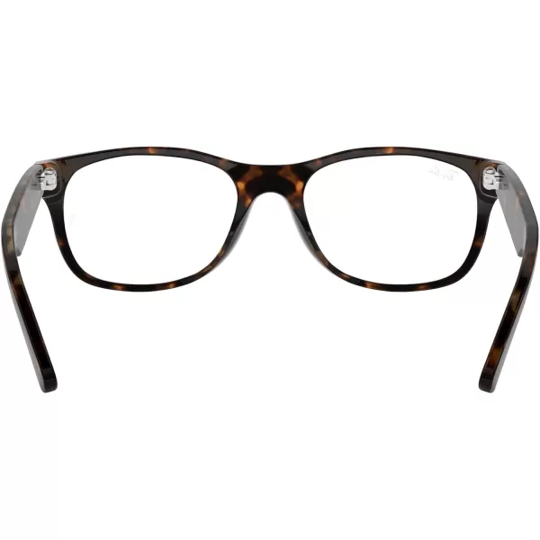 RayBan RX5184 NewWayfarer Square Prescription Eyeglass FramesDark HavanaDemo Lens