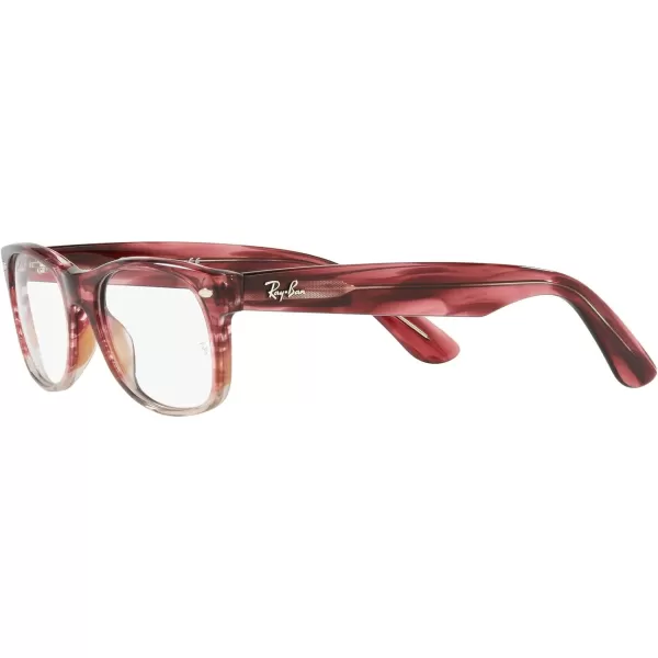 RayBan RX5184 NewWayfarer Square Prescription Eyeglass FramesGradient Bordeaux HavanaDemo Lens