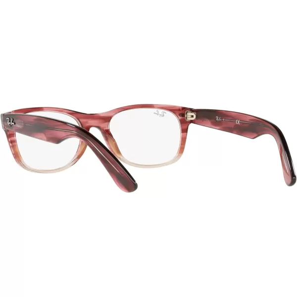 RayBan RX5184 NewWayfarer Square Prescription Eyeglass FramesGradient Bordeaux HavanaDemo Lens