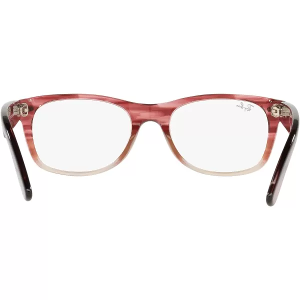 RayBan RX5184 NewWayfarer Square Prescription Eyeglass FramesGradient Bordeaux HavanaDemo Lens