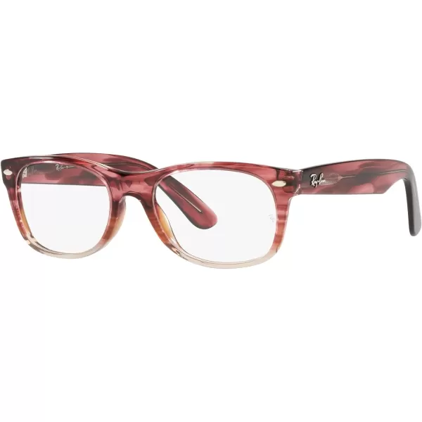 RayBan RX5184 NewWayfarer Square Prescription Eyeglass FramesGradient Bordeaux HavanaDemo Lens