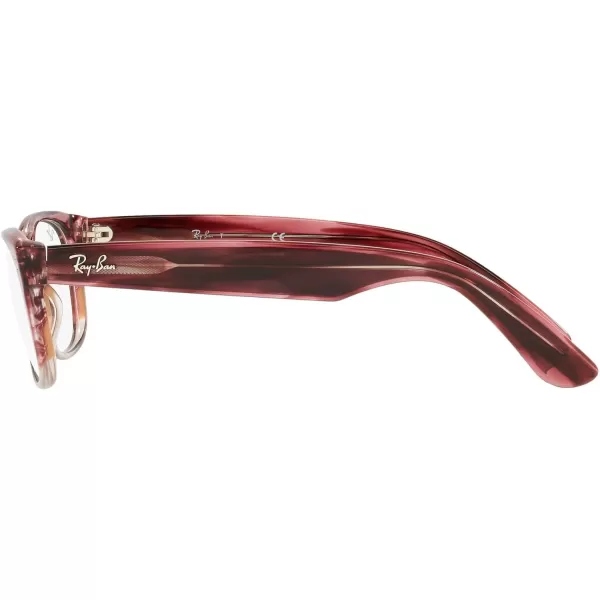 RayBan RX5184 NewWayfarer Square Prescription Eyeglass FramesGradient Bordeaux HavanaDemo Lens