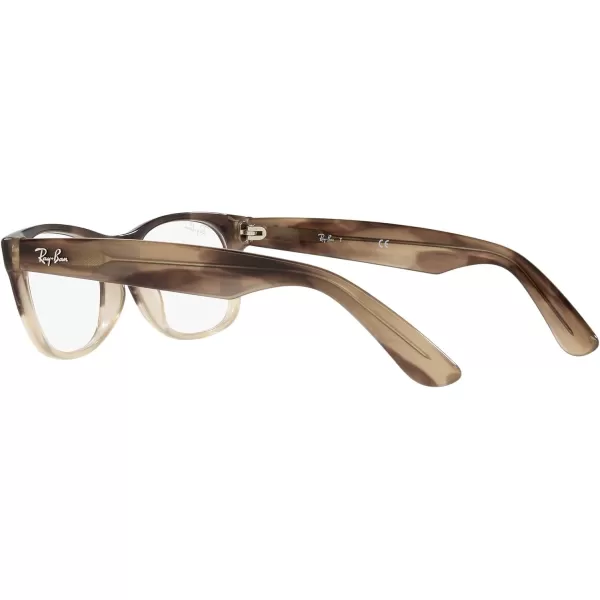 RayBan RX5184 NewWayfarer Square Prescription Eyeglass FramesGradient Brown HavanaDemo Lens