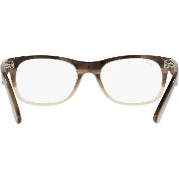 RayBan RX5184 NewWayfarer Square Prescription Eyeglass FramesGradient Brown HavanaDemo Lens