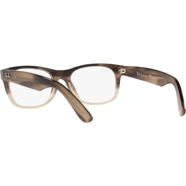 RayBan RX5184 NewWayfarer Square Prescription Eyeglass FramesGradient Brown HavanaDemo Lens