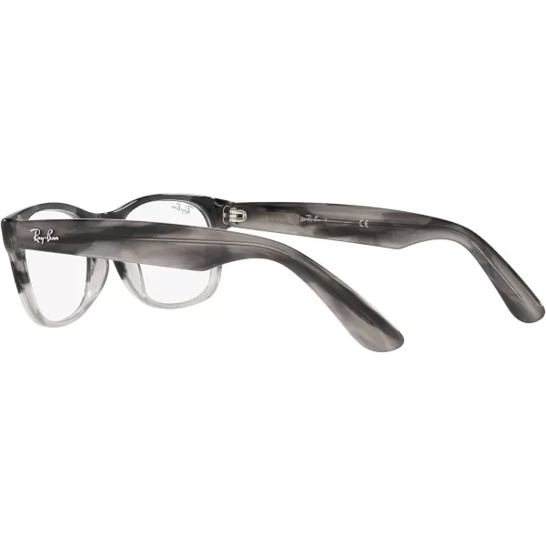 RayBan RX5184 NewWayfarer Square Prescription Eyeglass FramesGradient Grey HavanaDemo Lens