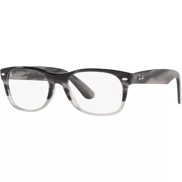 RayBan RX5184 NewWayfarer Square Prescription Eyeglass FramesGradient Grey HavanaDemo Lens