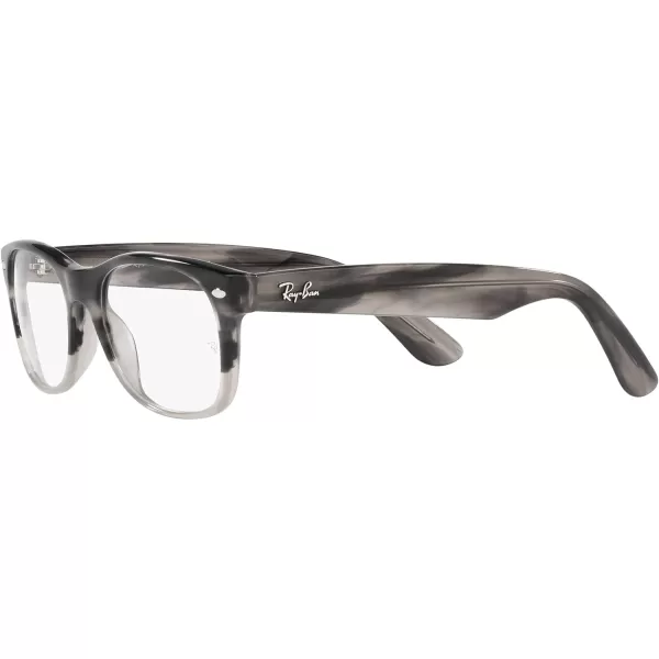 RayBan RX5184 NewWayfarer Square Prescription Eyeglass FramesGradient Grey HavanaDemo Lens