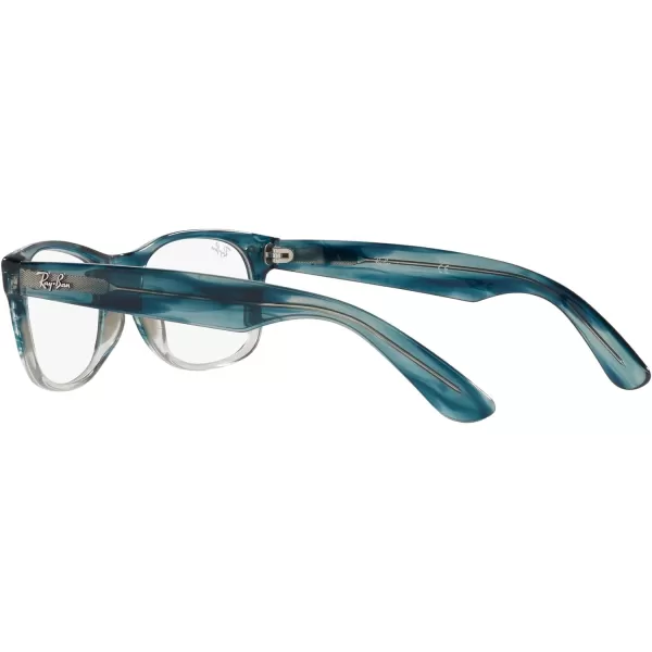 RayBan RX5184 NewWayfarer Square Prescription Eyeglass FramesGradient Turquoise HavanaDemo Lens