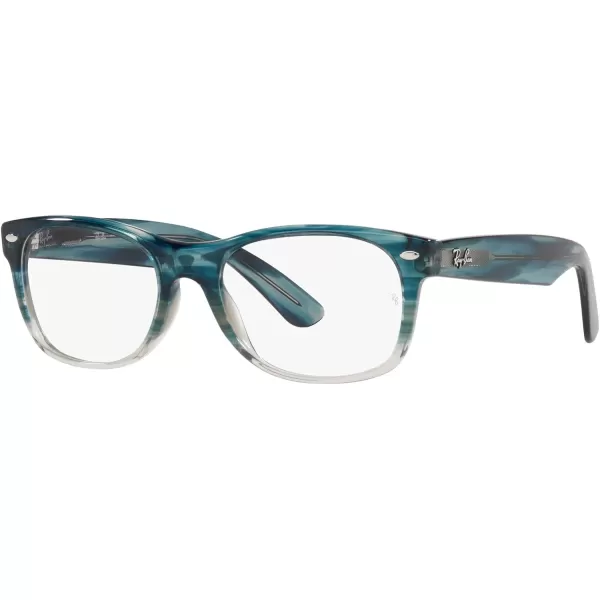 RayBan RX5184 NewWayfarer Square Prescription Eyeglass FramesGradient Turquoise HavanaDemo Lens