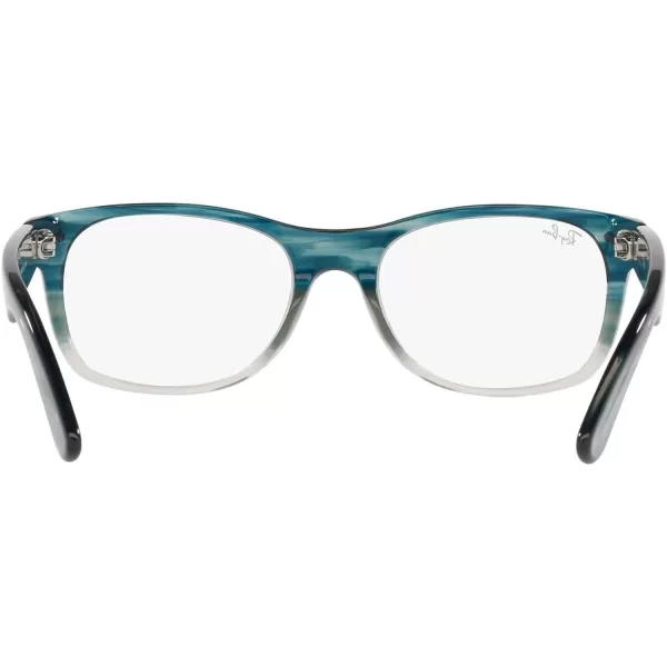 RayBan RX5184 NewWayfarer Square Prescription Eyeglass FramesGradient Turquoise HavanaDemo Lens