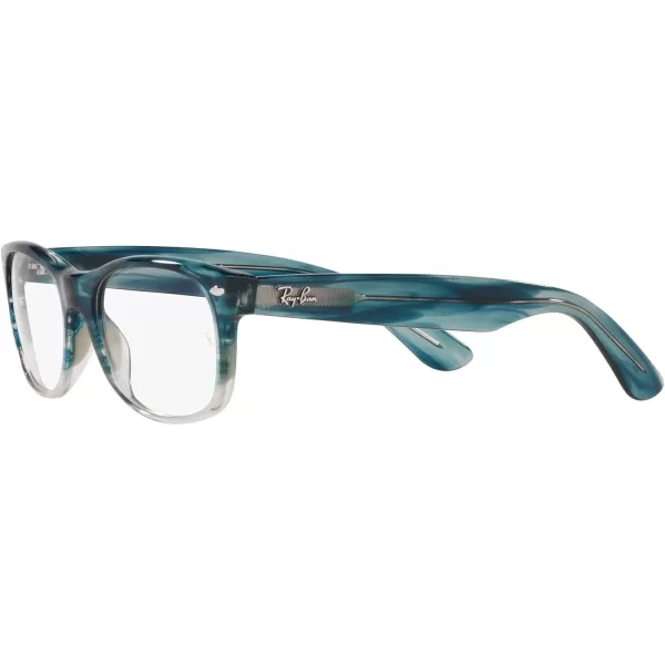 RayBan RX5184 NewWayfarer Square Prescription Eyeglass FramesGradient Turquoise HavanaDemo Lens