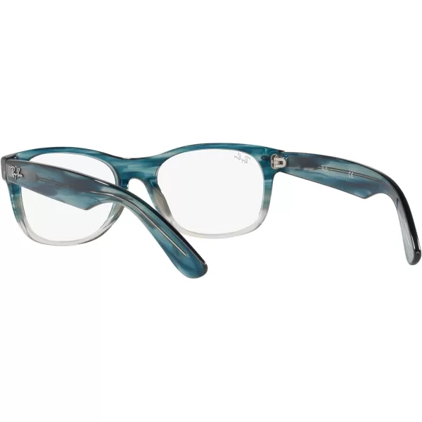 RayBan RX5184 NewWayfarer Square Prescription Eyeglass FramesGradient Turquoise HavanaDemo Lens