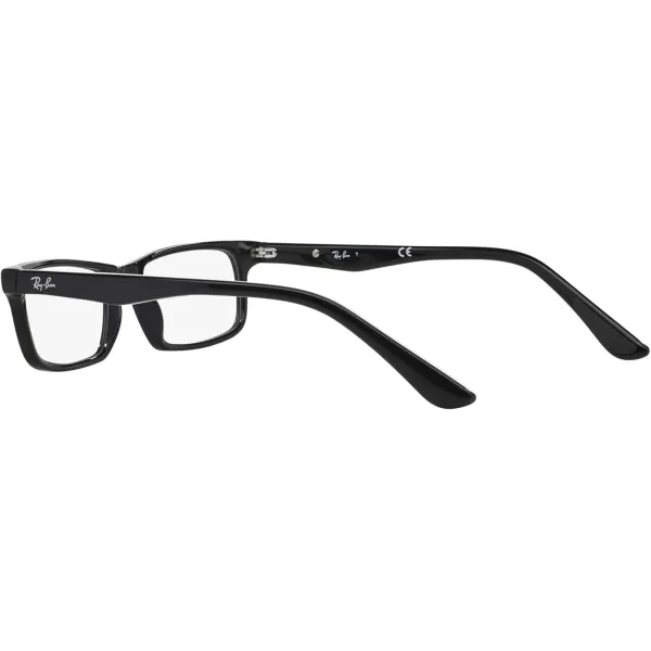 RayBan RX5277 Rectangular Prescription Eyeglass FramesBlackDemo Lens