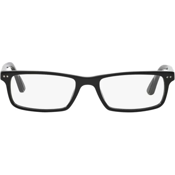 RayBan RX5277 Rectangular Prescription Eyeglass FramesBlackDemo Lens