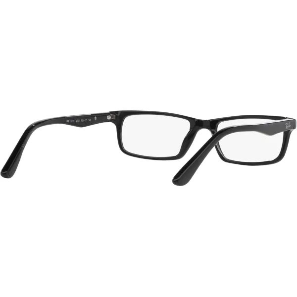 RayBan RX5277 Rectangular Prescription Eyeglass FramesBlackDemo Lens