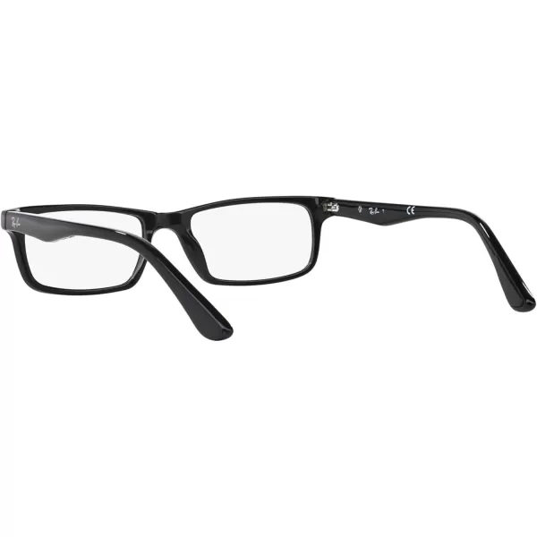 RayBan RX5277 Rectangular Prescription Eyeglass FramesBlackDemo Lens