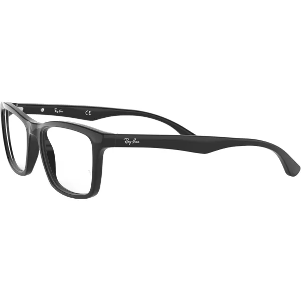 RayBan RX5279 Square Prescription Eyeglass FramesBlackDemo Lens