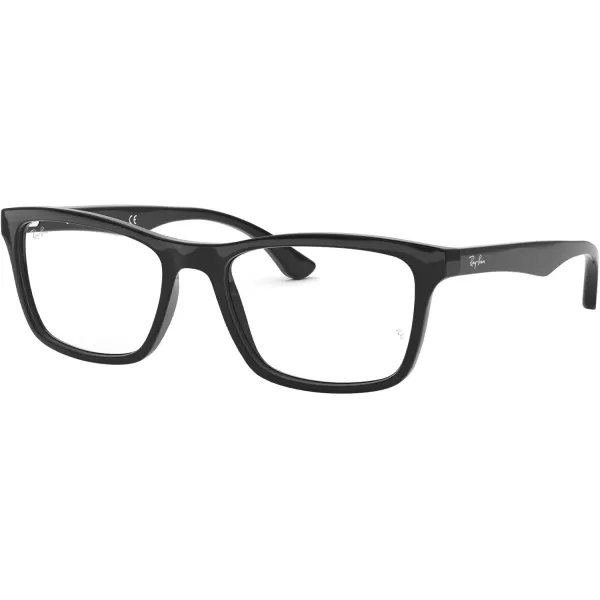 RayBan RX5279 Square Prescription Eyeglass FramesBlackDemo Lens