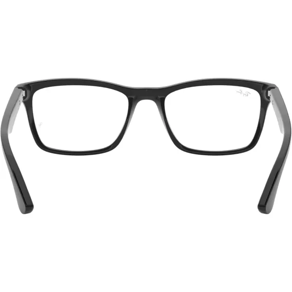 RayBan RX5279 Square Prescription Eyeglass FramesBlackDemo Lens