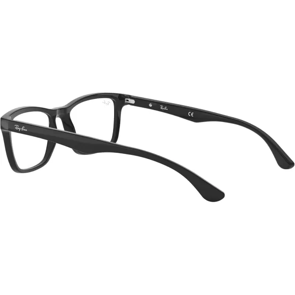 RayBan RX5279 Square Prescription Eyeglass FramesBlackDemo Lens