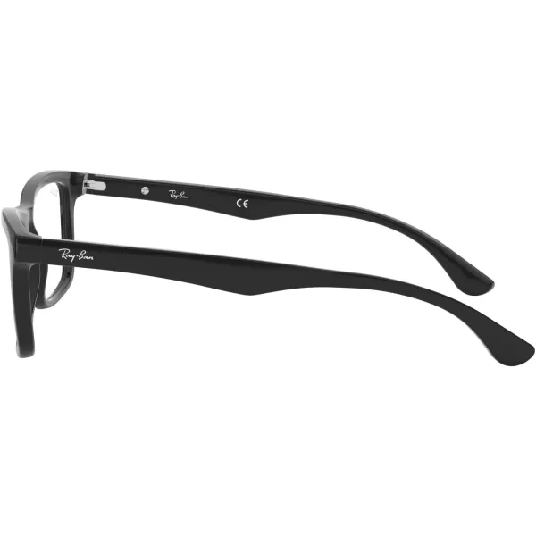 RayBan RX5279 Square Prescription Eyeglass FramesBlackDemo Lens
