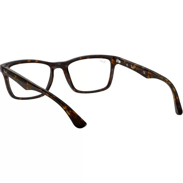 RayBan RX5279 Square Prescription Eyeglass FramesDark HavanaDemo Lens