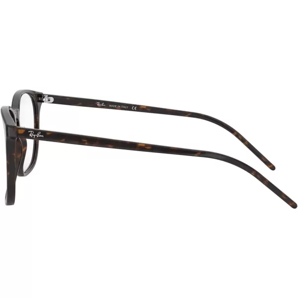 RayBan RX5387 Square Prescription Eyeglass FramesHavanaDemo Lens