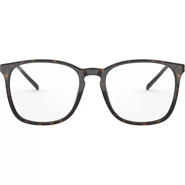 RayBan RX5387 Square Prescription Eyeglass FramesHavanaDemo Lens