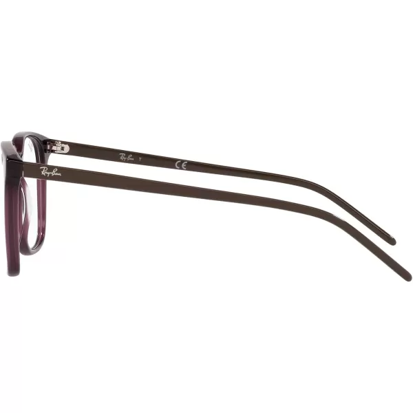 RayBan RX5387 Square Prescription Eyeglass FramesTransparent VioletDemo Lens